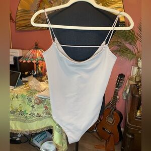Abercrombie & Fitch Strappy Bodysuit w/ elastic strap detail neckline Small $48